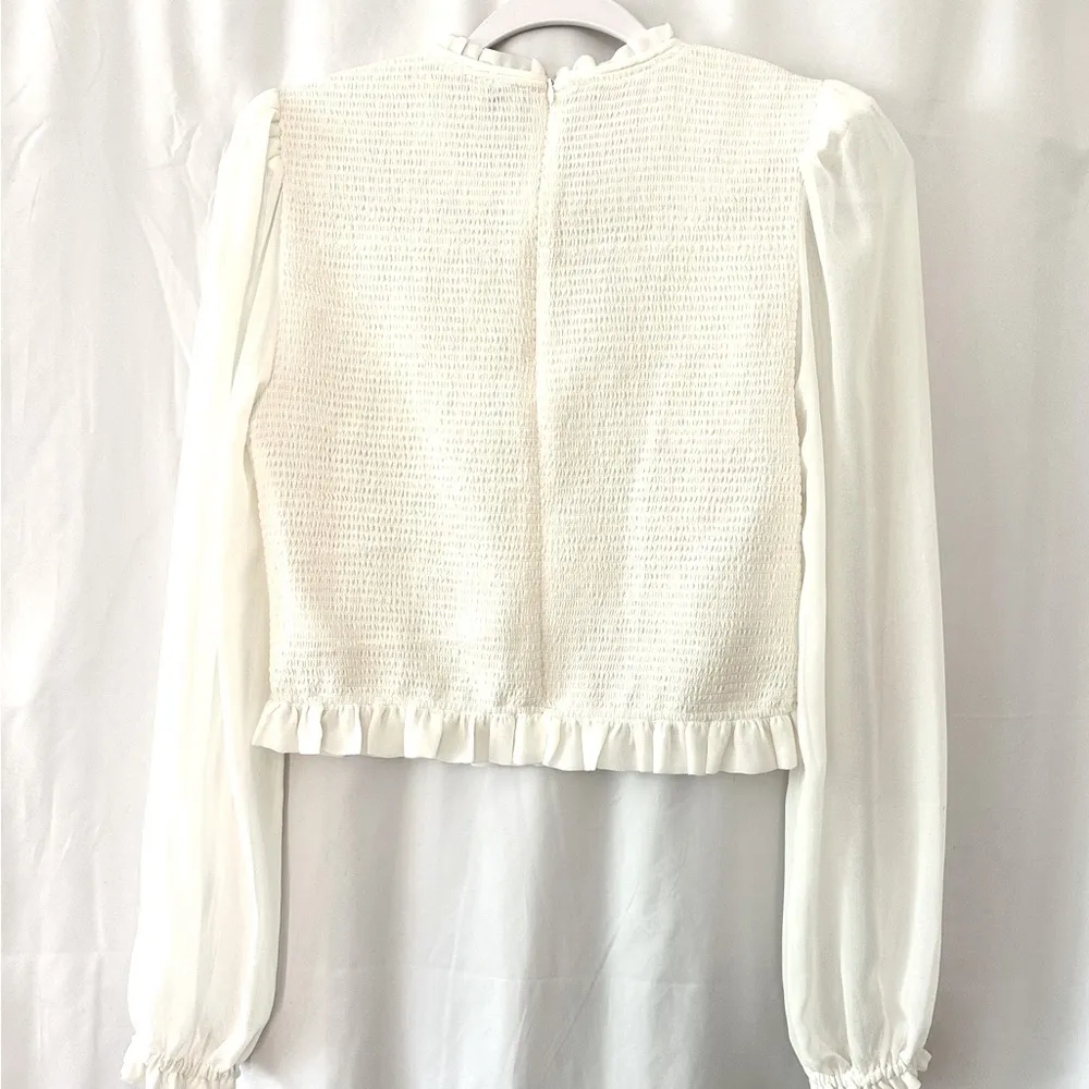 NWOT Wilfred Tempest Blouse  Work Top Business Casual White Size L - Image 4