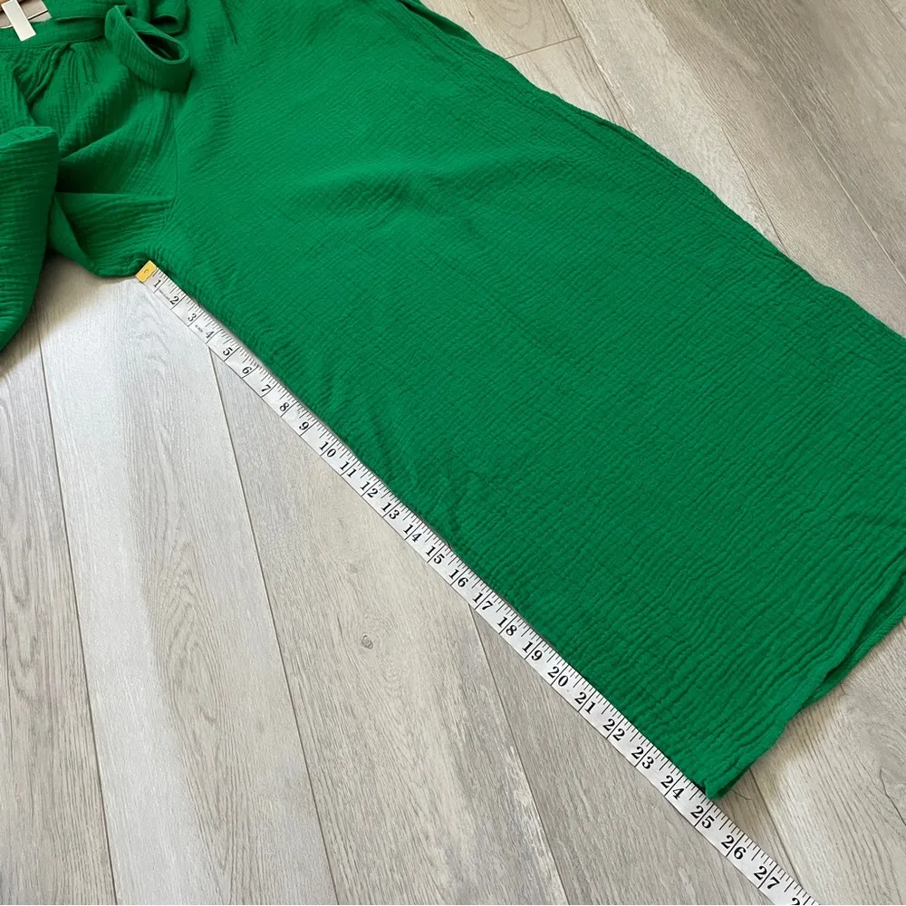 Flynn Skye Pant afton cotton gauze wrap slit womens Green medium vacation bright - Image 3