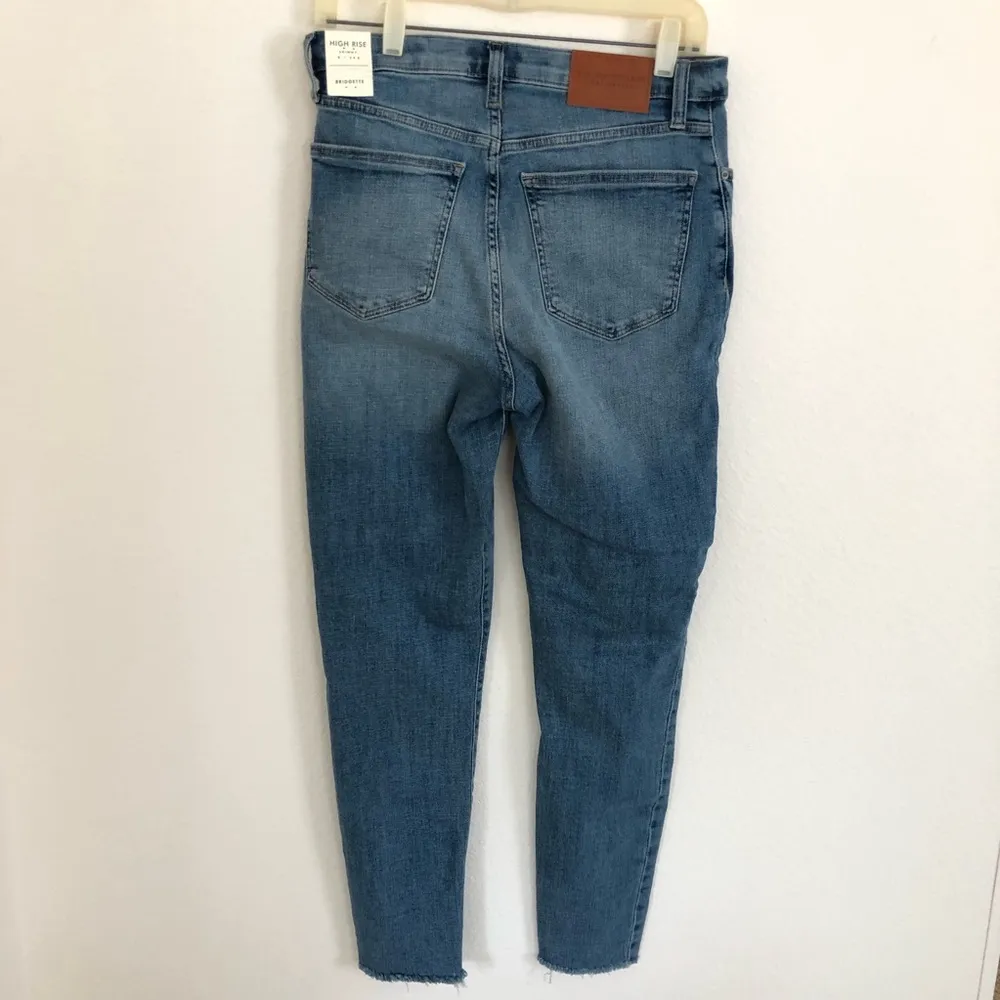 NEW Lucky Brand High Rise Raw Hem Bridgette Skinny Blue Jeans 8/29 - Image 5