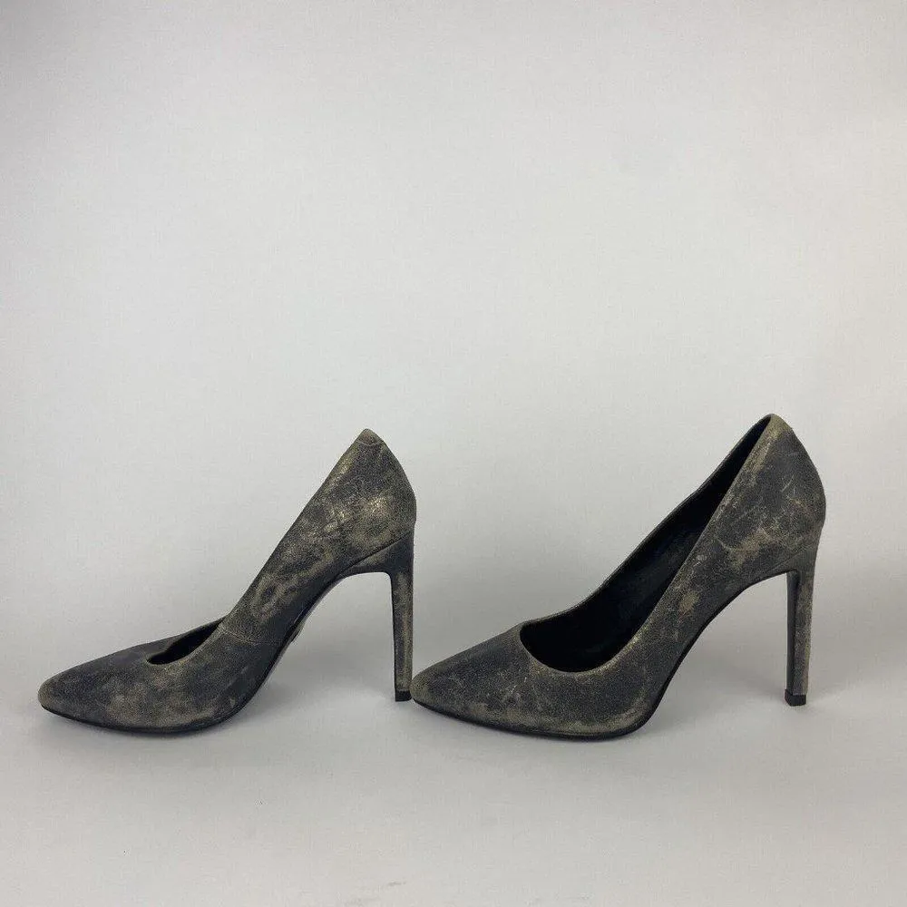 Tiger of Sweden Pumps Heels Distressed Black with‎ Gold Undertone Womens 6 - Image 3