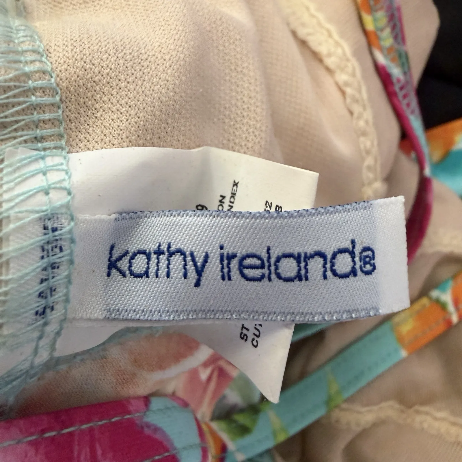 VTG 90s Kathy Ireland Womens Swimdress One Piece Size 10 Halter Pin Up USA Made - Image 13