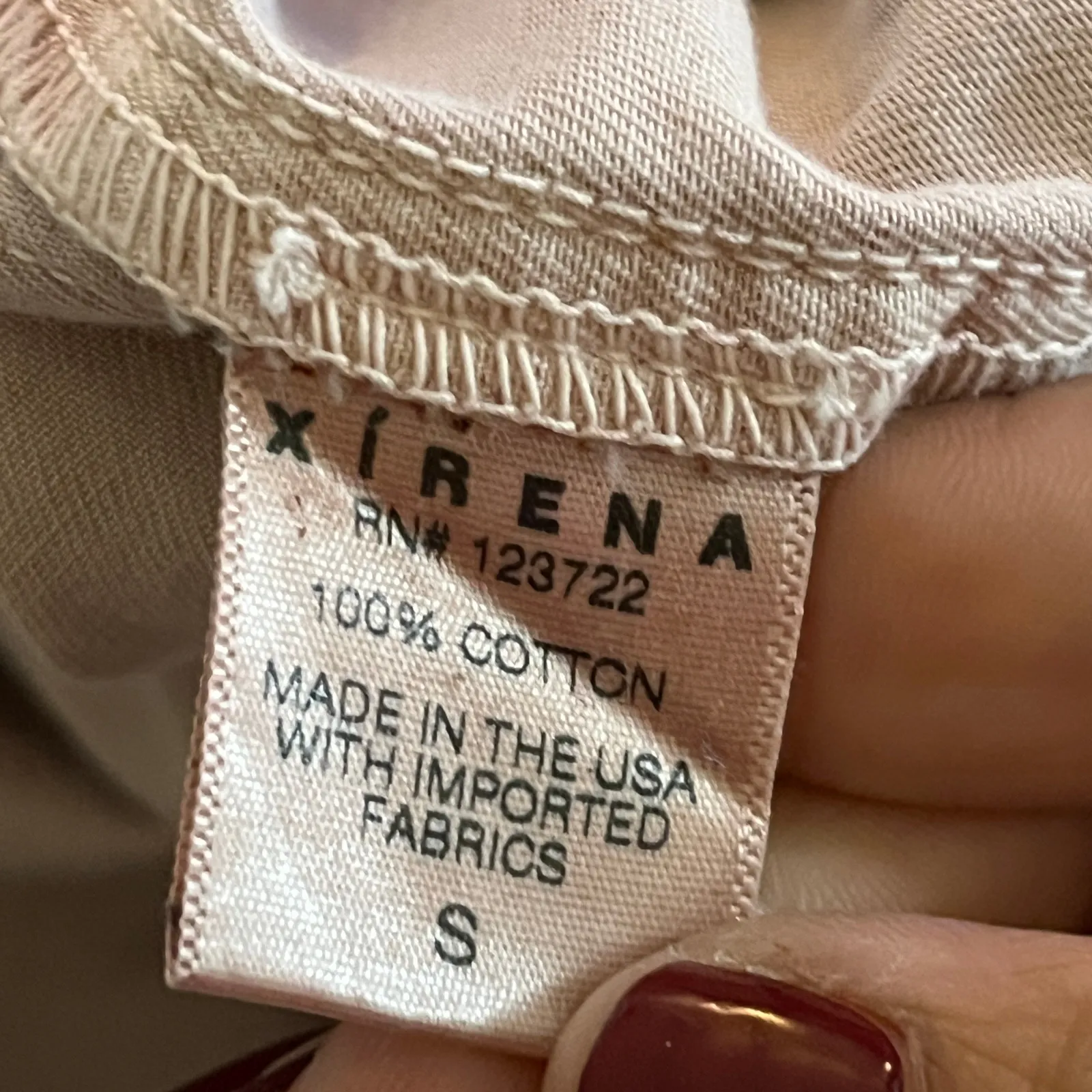 Xirena Women's Pink Cotton Drawstring Straight Leg Cropped Pants Size Small - Image 4