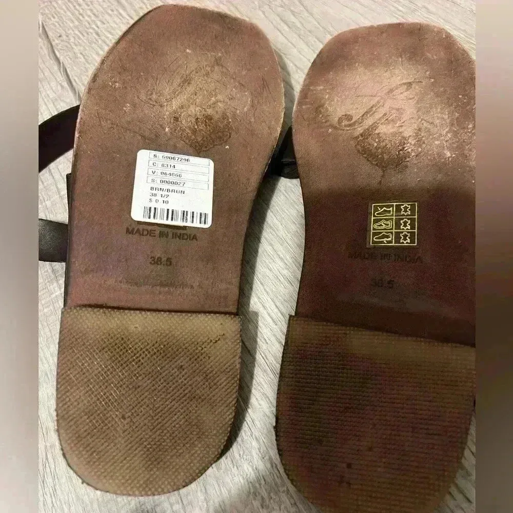 Free People Romeo Leather Wrap Sandals Mocha Brown $98 Fairy Peasant Hippie - Image 3