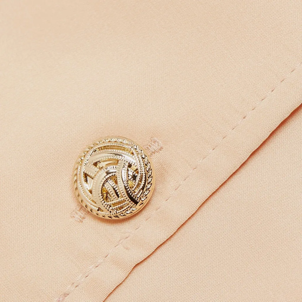 Generation Love NWOT Kenzie‎ Cropped Satin Shirt Top in creamsicle Size L - Image 5