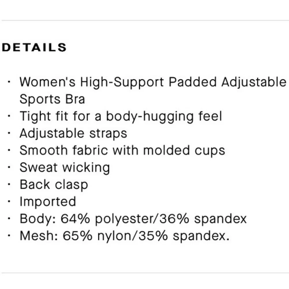 Nike Black Alpha Wire Free Training Athletic Dri-Fit High Support Bra 2X NEW - Image 9