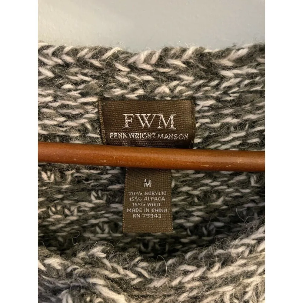 Fenn Wright Manson Medium Cardigan Alpaca Wool Women’s Sweater Covered Buttons` - Image 5