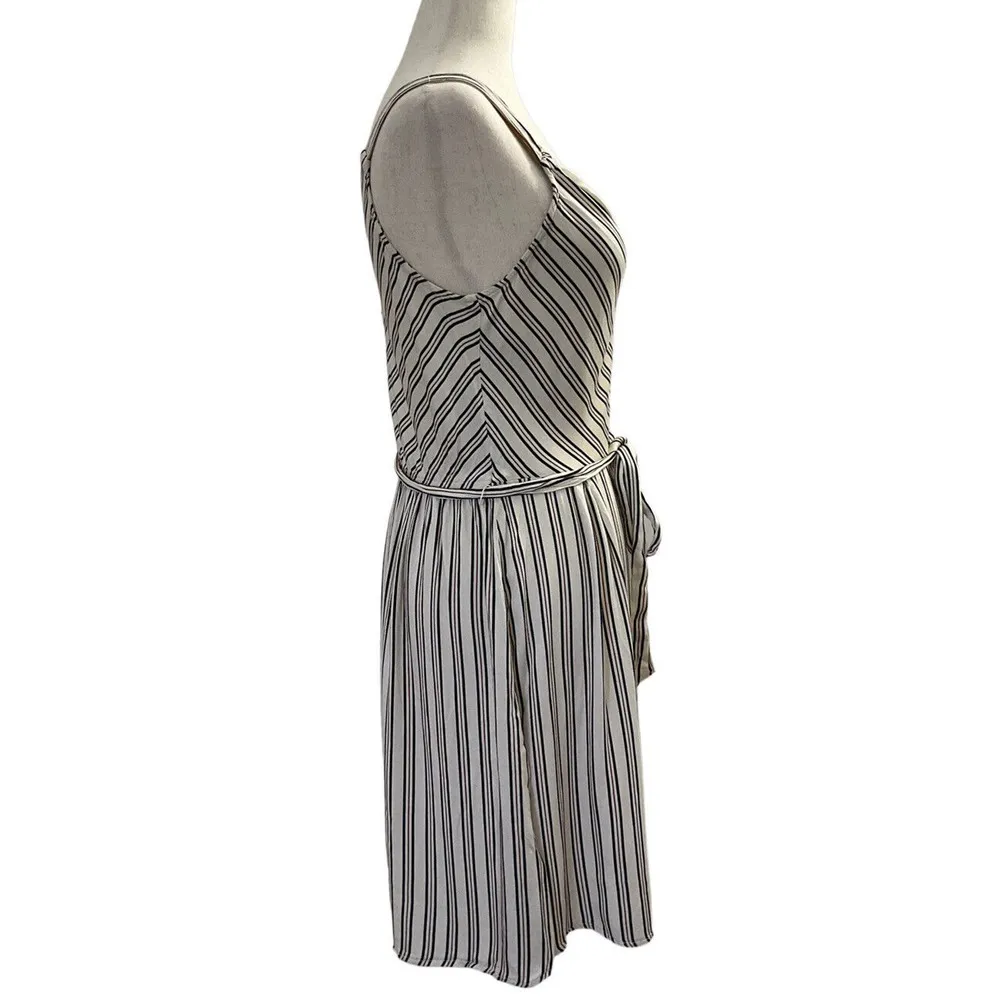 A New Day Women's Small Sundress Fit & Flare Striped w/ Belt Multicolor #11•• - Image 4