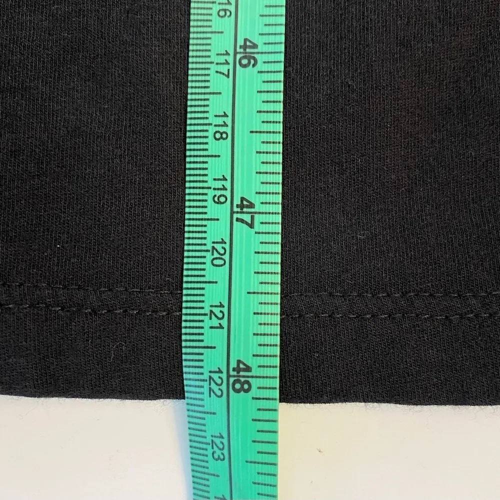 Theory Plume Seamed Tee Pima Cotton Blend Jersey Midi Dress Large Black Soft - Image 12