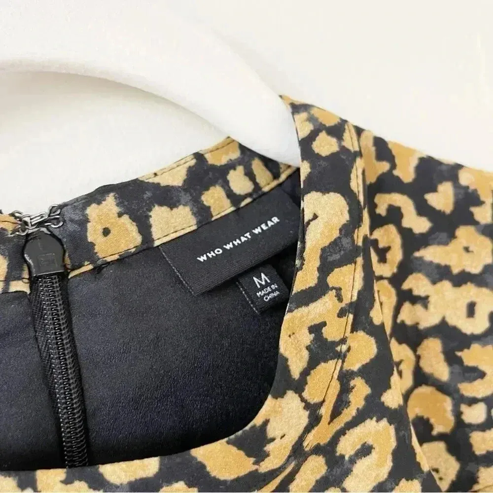 Who What Wear Target Leopard Chiffon Ruffle Dress Size Medium EUC - Image 7