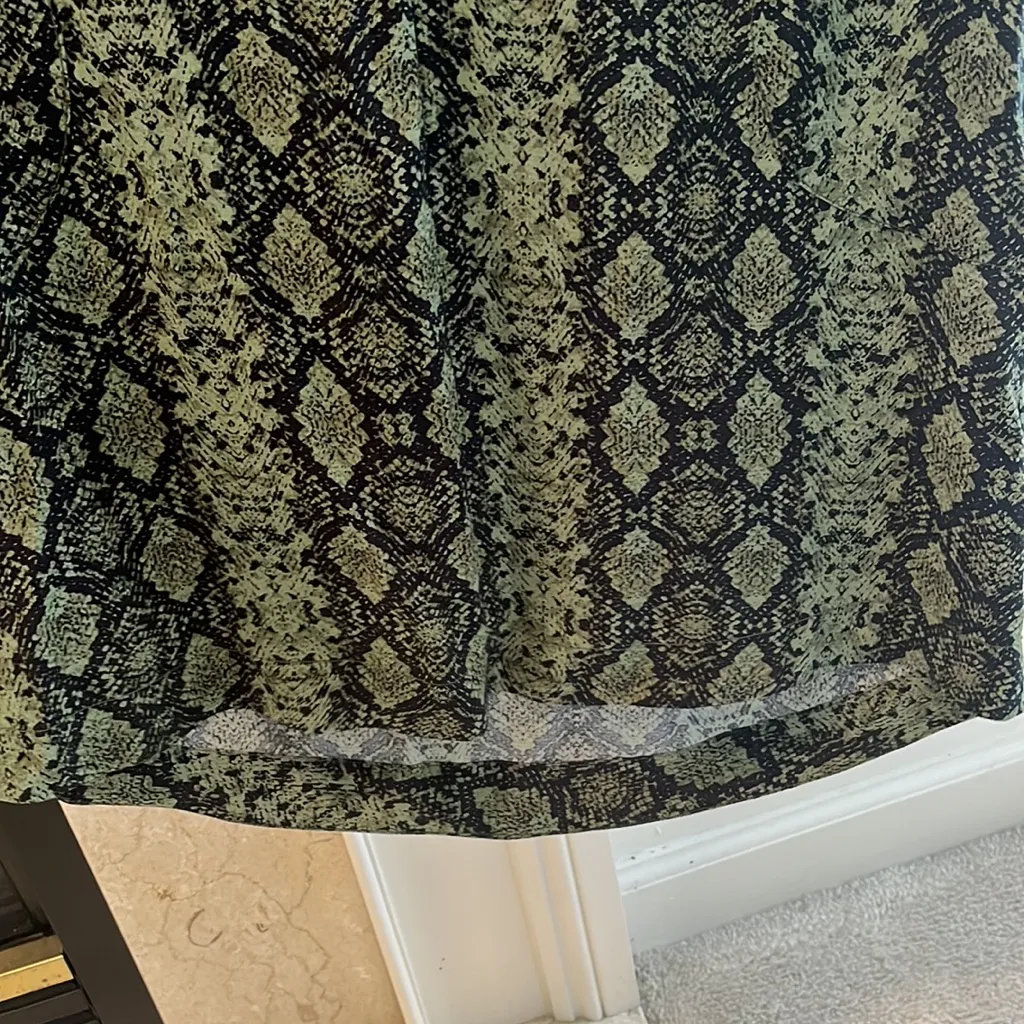 Anthropologie, NWT, the Rachel, snake skin, green dress size extra small - Image 5