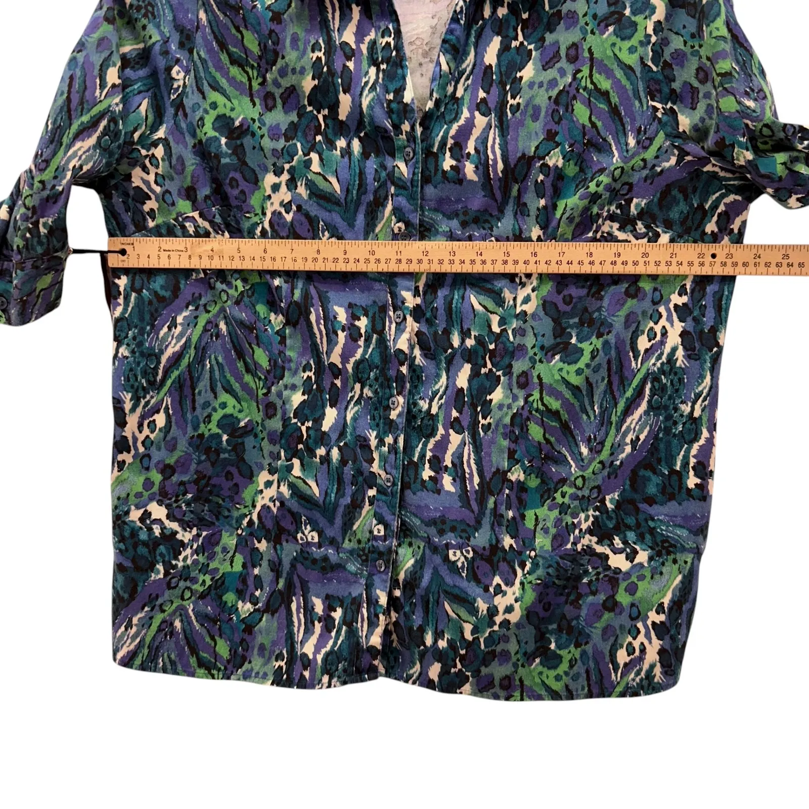 Maggie Barnes Maggie‎ Barnes Button Up Top Blue 20W - Image 12