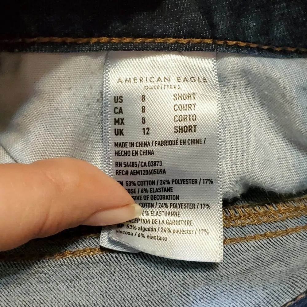 American Eagle Hi-Rise Shortie Shorts sz 8 - Image 4