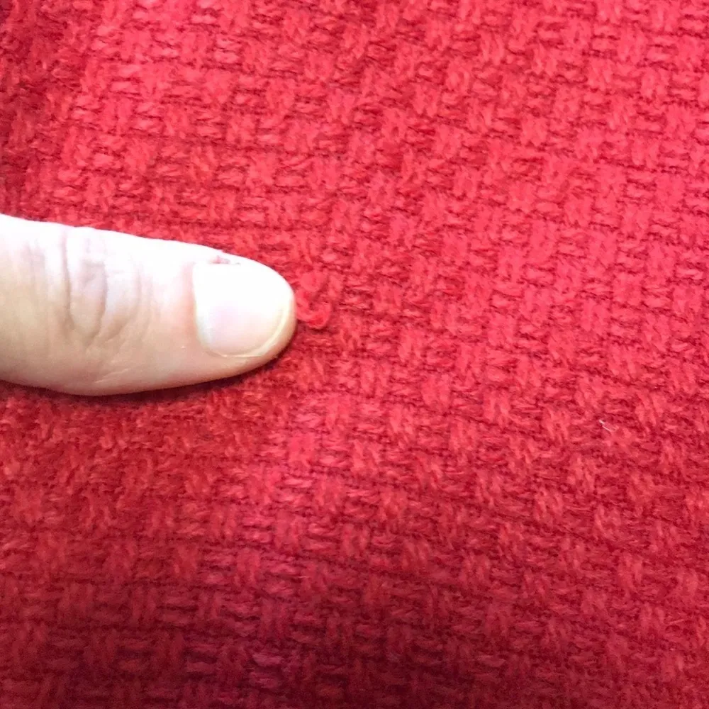 📍NWOT Briggs New York red woven pea jacket - Image 8