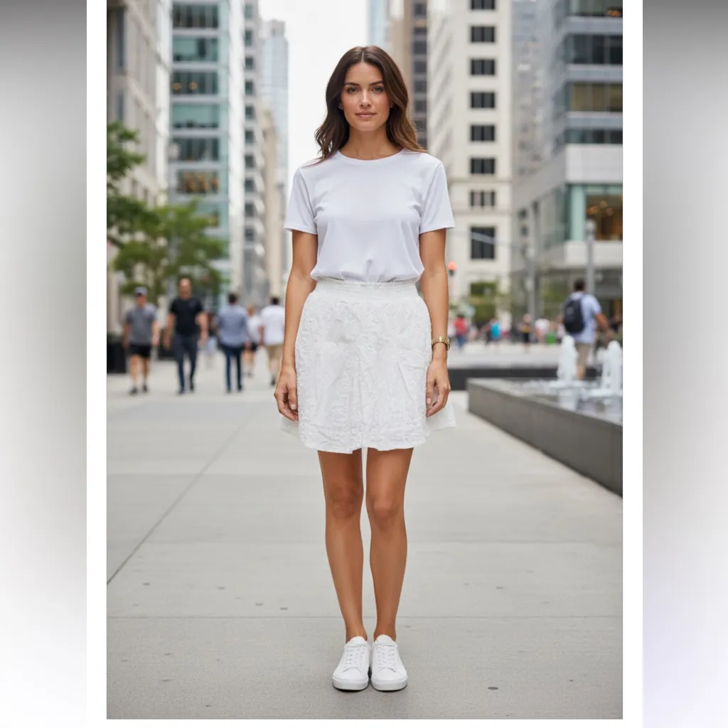 Buru White Embroidered Accent Mini Skirt
Size small - Image 12