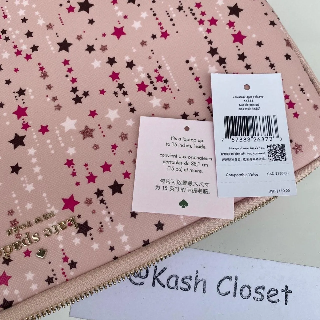 Kate Spade New York Pink Multi Laptop Sleeve - Image 6