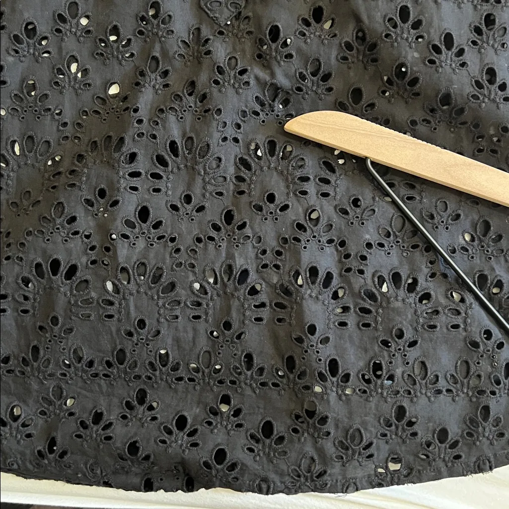 Ann Mashburn Geraldine Eyelet Popover Blouse Balloon Sleeves Sz Medium - Image 9