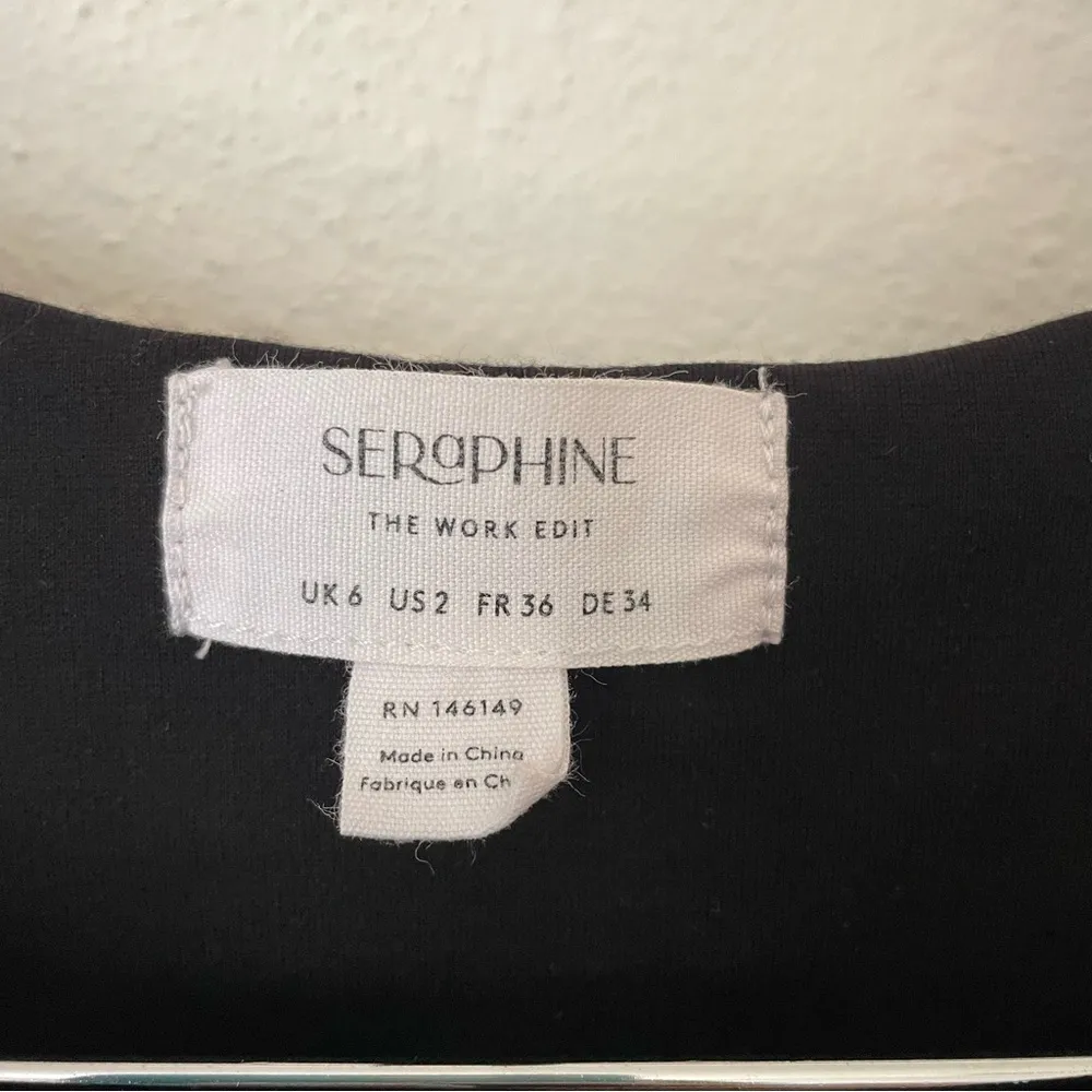 BOGO Seraphine Ponte Knit Tunic Top in Size US 2 Maternity Black - Image 5