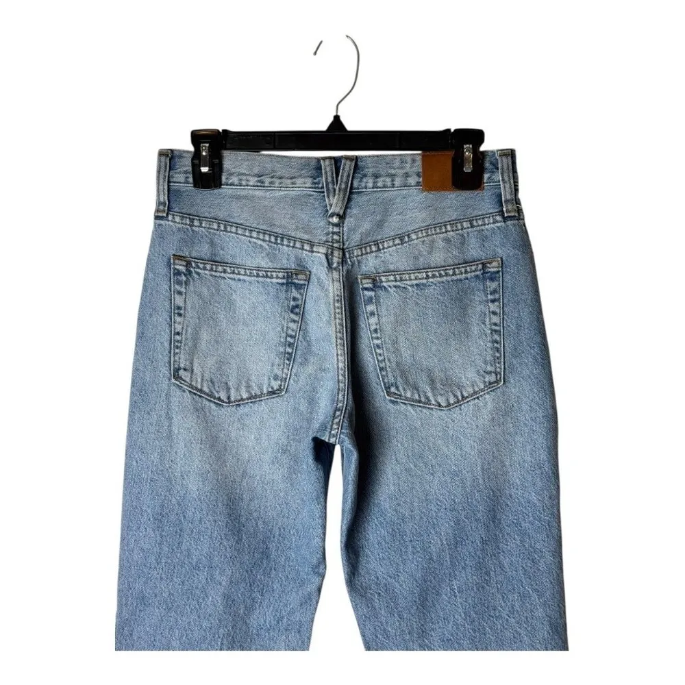 J Crew Jeans Women 24 Petite Blue Medium‎ Wash Distressed Slouchy Boyfriend - Image 6