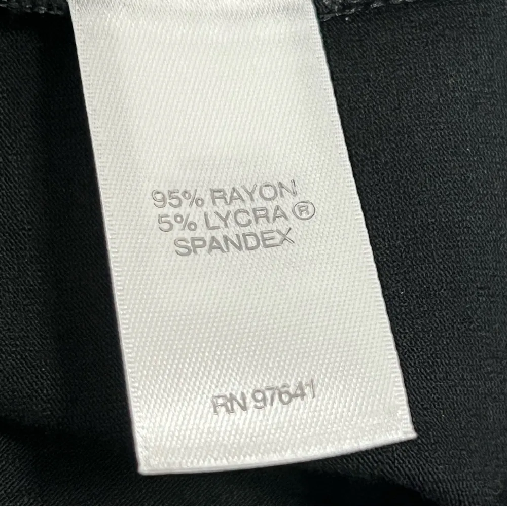 J.Jill Wearever Collection black red flower tunic dress long sleeve womens sz M - Image 8