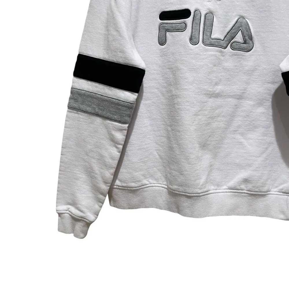 Fila Natalie Crewneck Sweatshirt Fleece Lined White Size Medium - Image 4