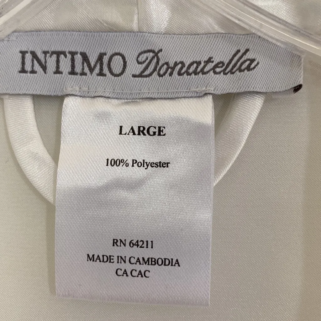 Intimo The Bride Satin Robe Womens‎ Large White - Image 4