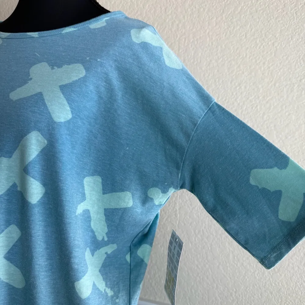 Blue Oversized Irma Tee XXS LuLaRoe Simply Comfortable Boxy Fit Top NWT Tunic - Image 10