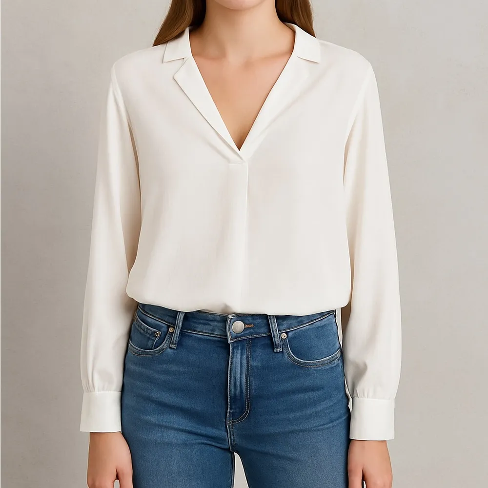 Rose & Crown Long Sleeve Satin V - Image 9