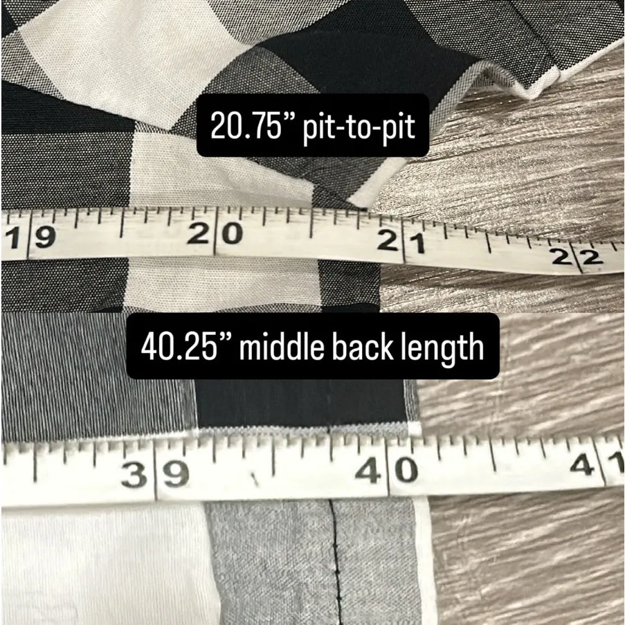 Kate Spade Broome Street Black White Gingham Belted Shirt Dress Preppy Coastal - Image 11