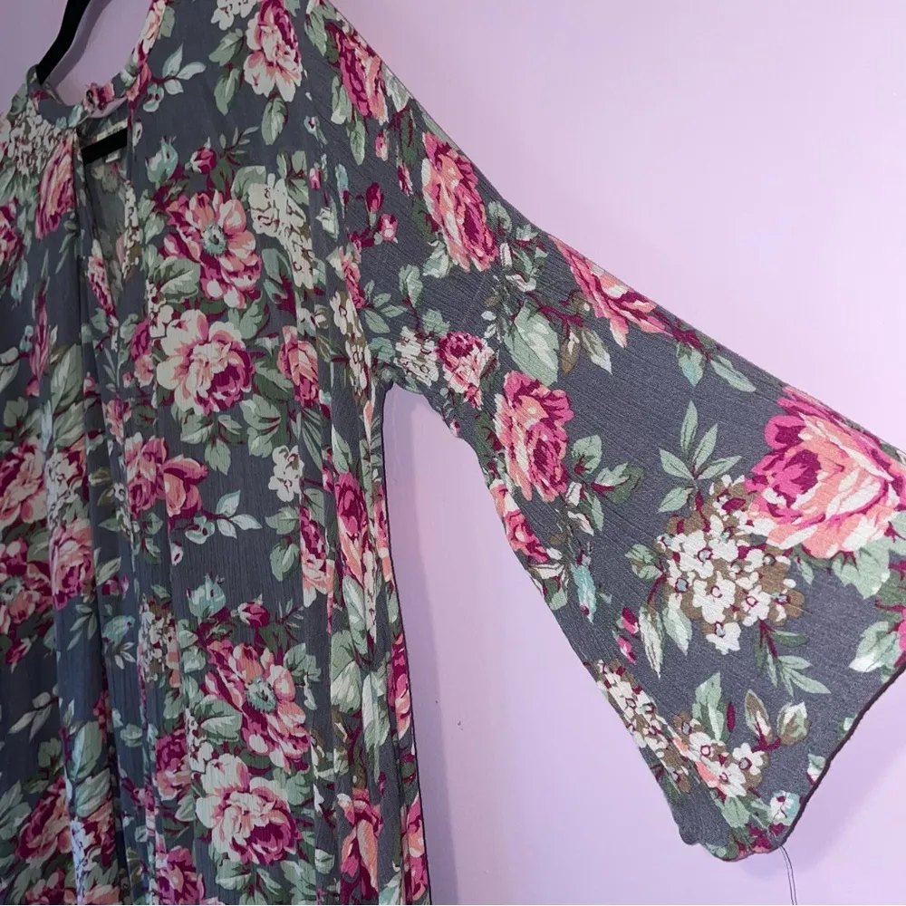 Umgee L Floral Blouse Women's Tunic Top Whimsical Fairy - Image 2