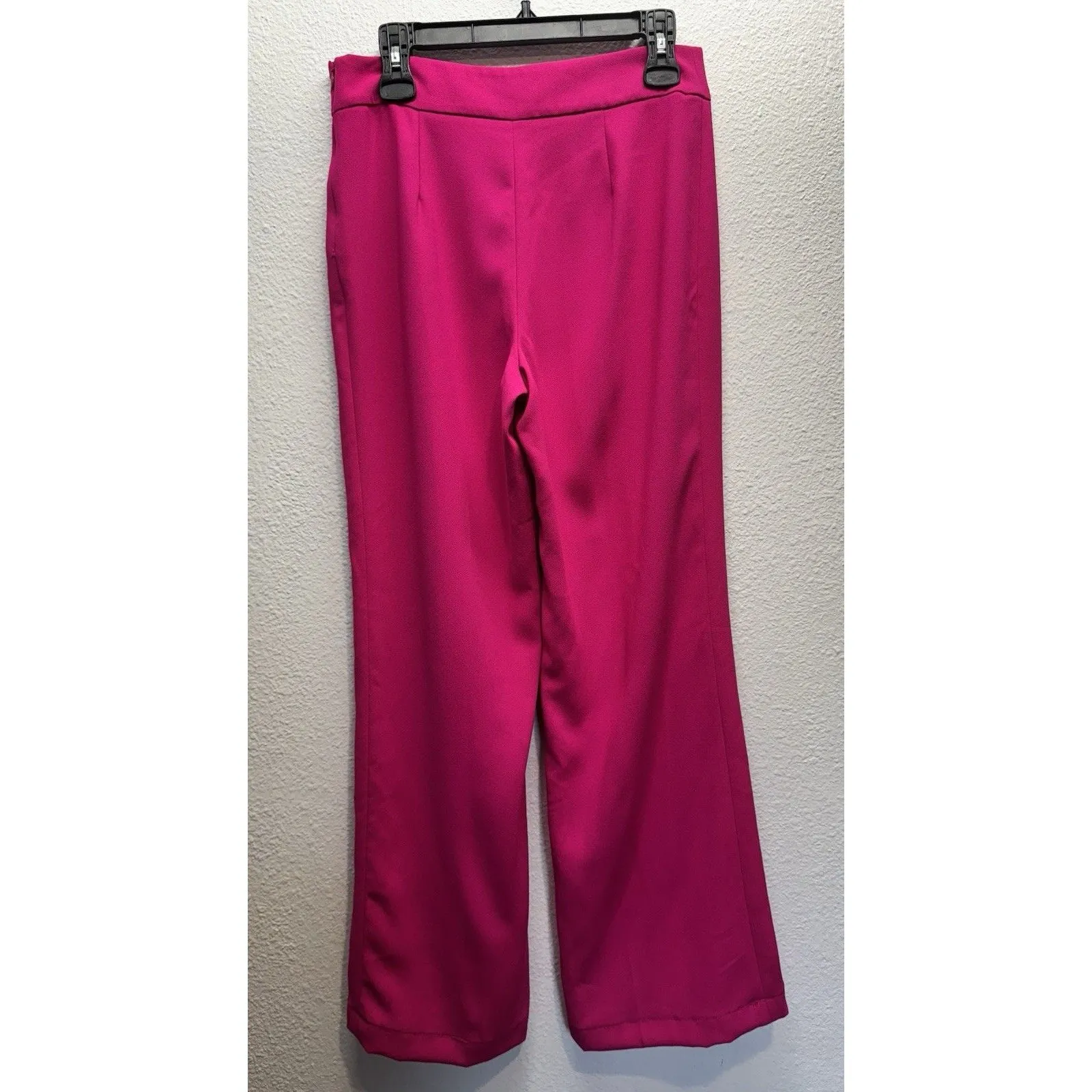 ZARA Women's Flowy Wide Leg Pants Hot Pink-Fuschia Dress Pants Size M - Image 4