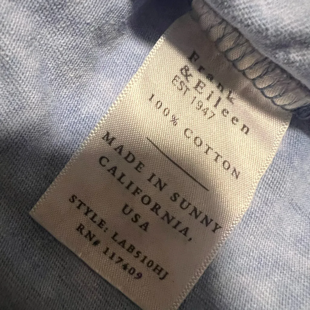 Frank & Eileen $168 Patrick Popover Henley Top Shirt Pullover Mineral Blue RARE - Image 6