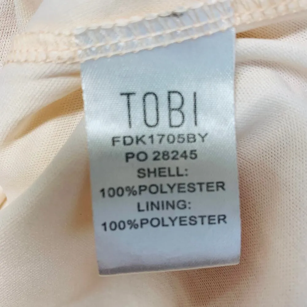 TOBI Pink Lace Deep V Dress Sz Small Wedding Guest Shower - Image 11