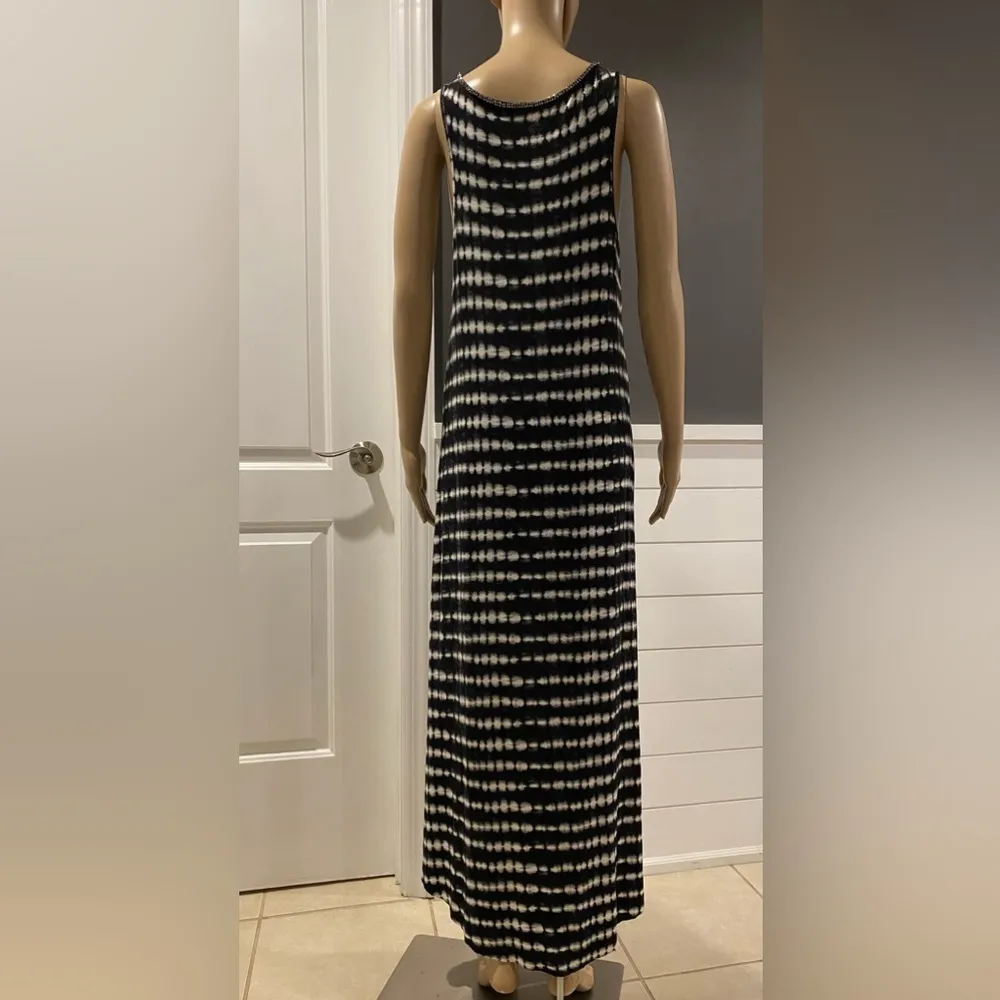 Black And White Tie-Dye Print High-Lo Dress By Juicy Couture size M - Image 5