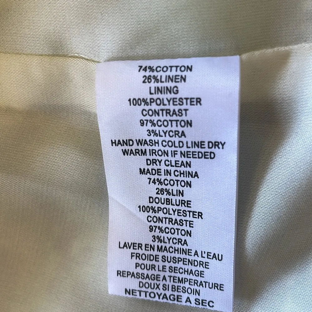 NWT Trina Turk Bonita Green Blue Bell Sleeve Floral Cotton Linen Mini Dress Sz 8 - Image 9