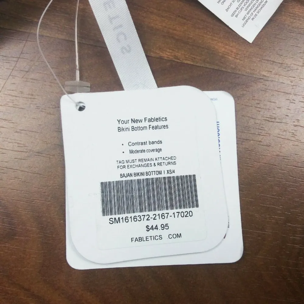 Fabletics Bajan Bikini Bottom Red White Blue SZ XS - Image 6