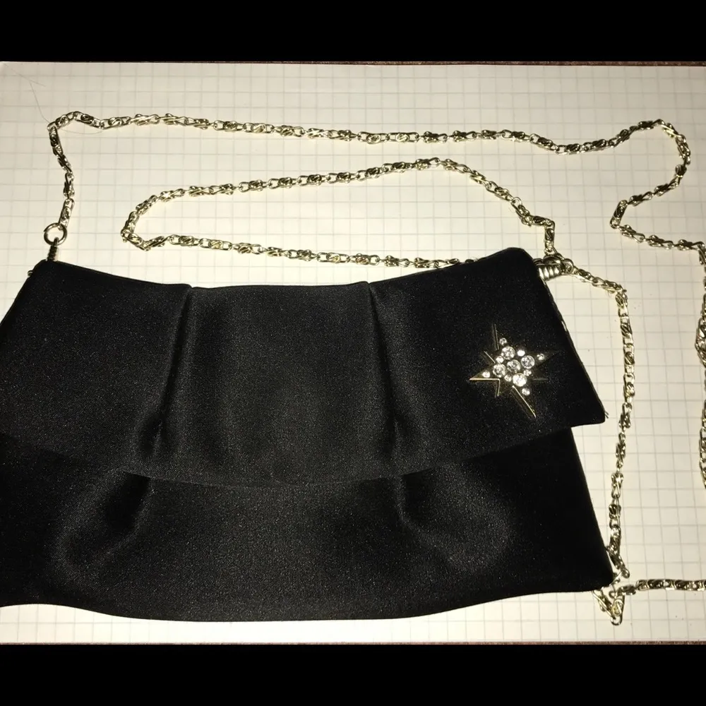 Black Satin Evening Clutch - Image 4