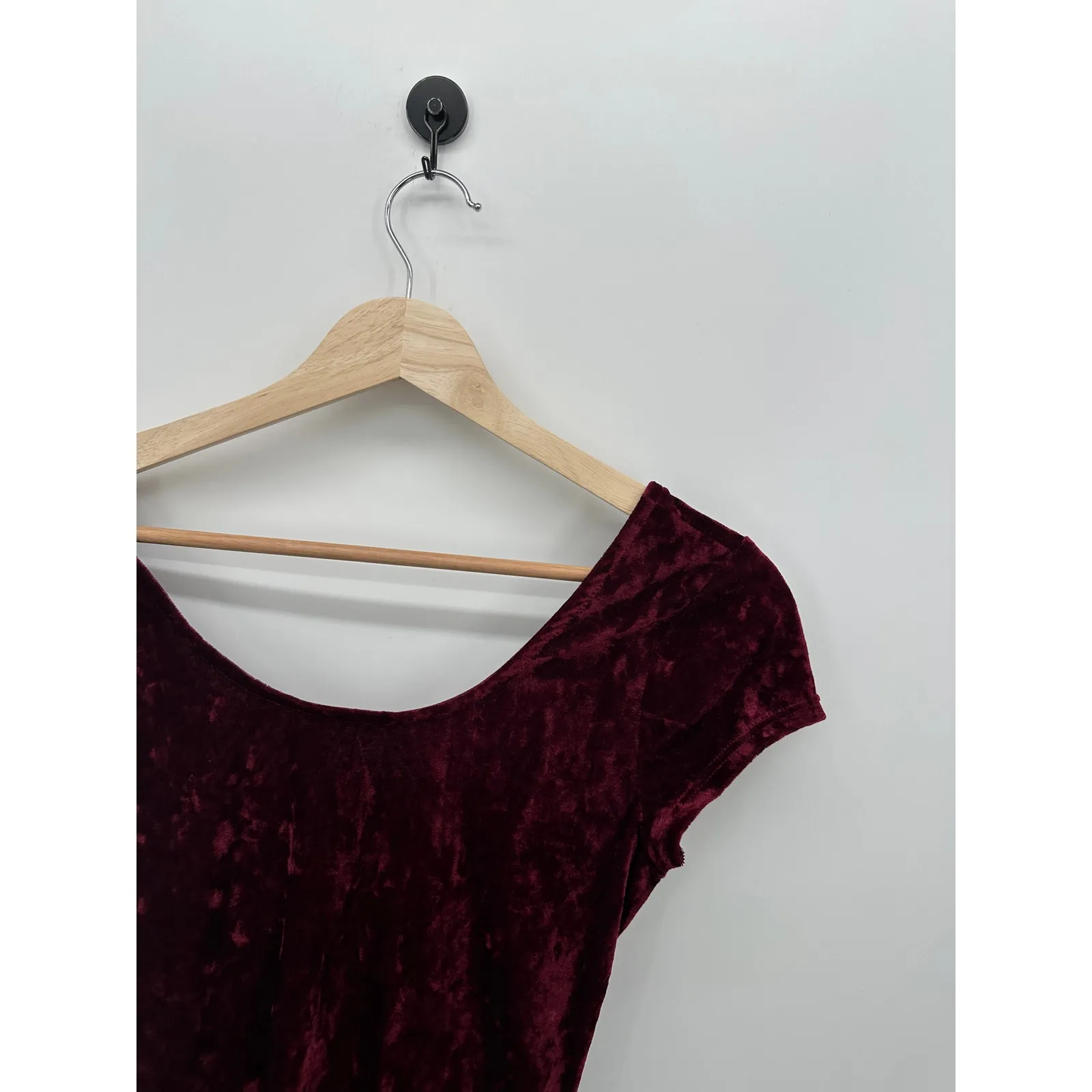 West Seal Womens Red Velvet Mini Dress Size S Mini Vampire Witchy Grunge NWT - Image 4