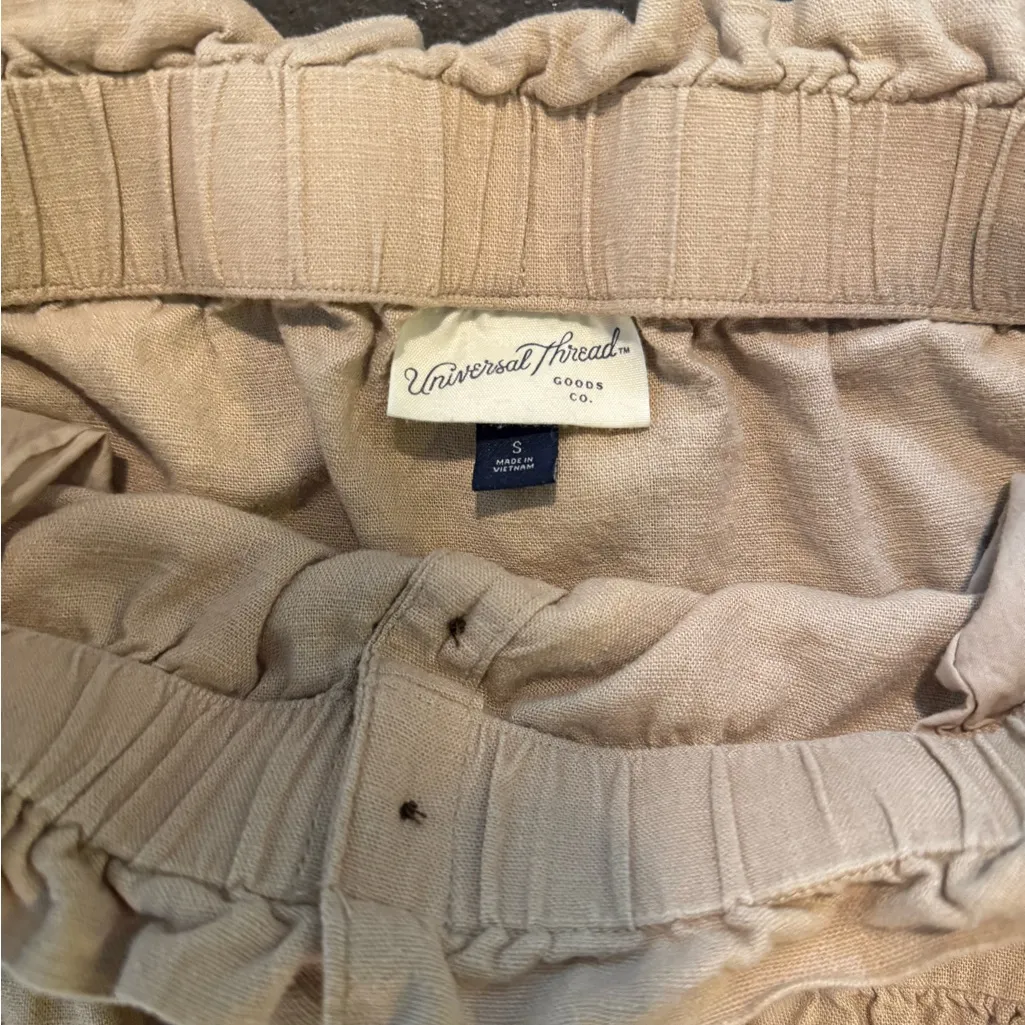 Universal Thread Paperbag Waist Linen Blend Midi Skirt - Image 7
