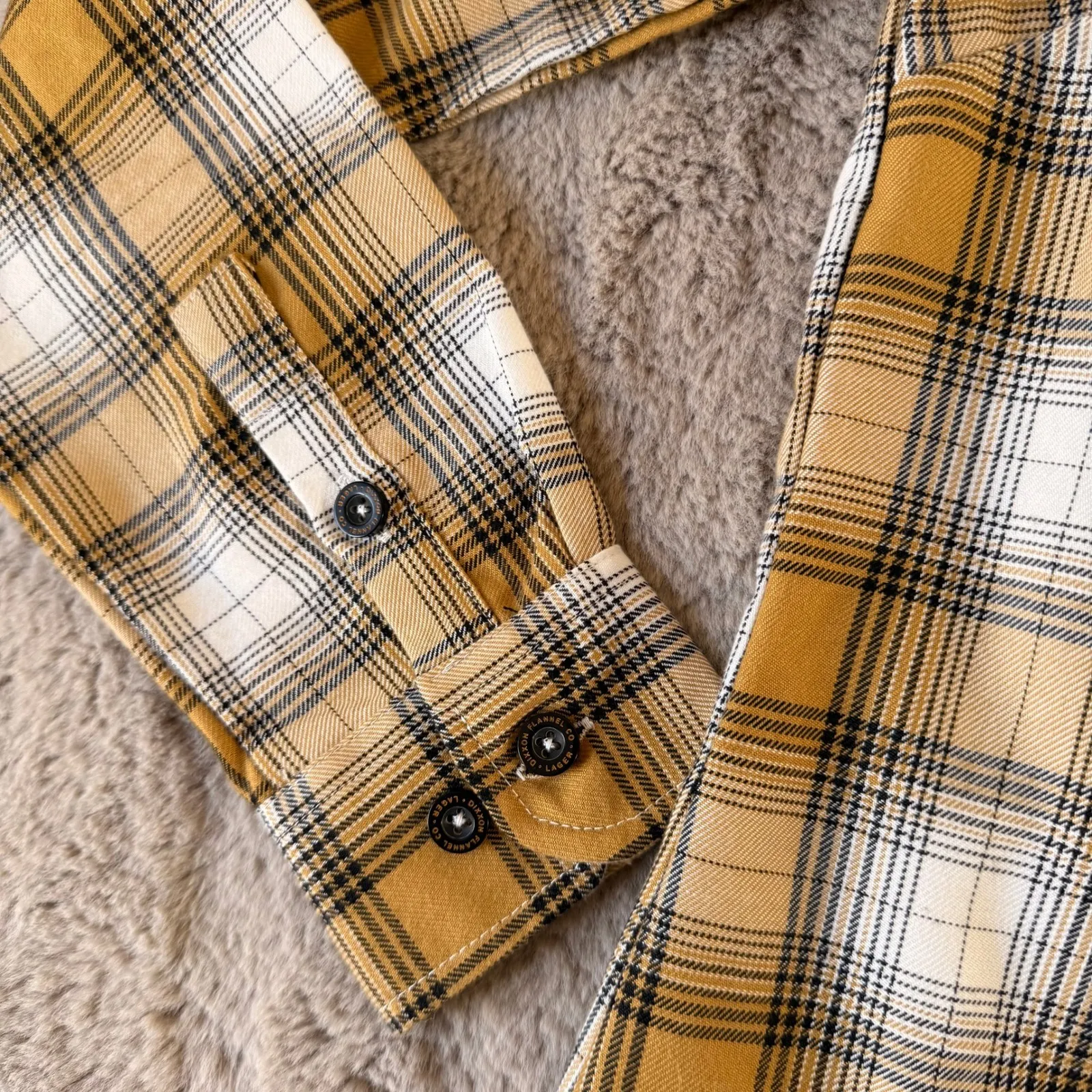 DIXXON Flannel Company Lager Plaid Long Sleeve Button Up Shirt Women XS Western Yellow Size M - Image 10