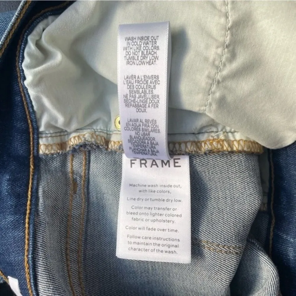 NWT Frame Denim Le Cutoff Jean Shorts Williams Distressed Wash Size 24 | 00 NEW - Image 14