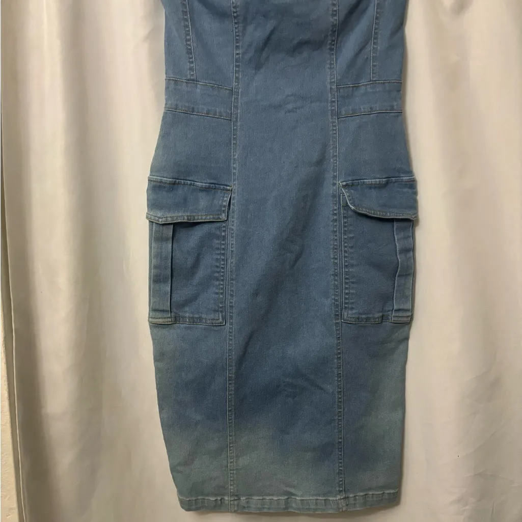 HYFVE Strapless Denim Dress no size - Image 2
