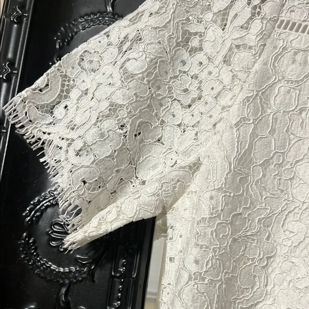 Hazel White Sheath Midi Dress for Brides Size XL - Image 2