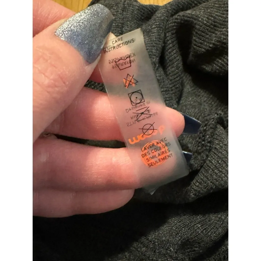 Mono B Cardigan Women's Medium Black 100% Long Sleeve Open Front Athleisure - Image 7