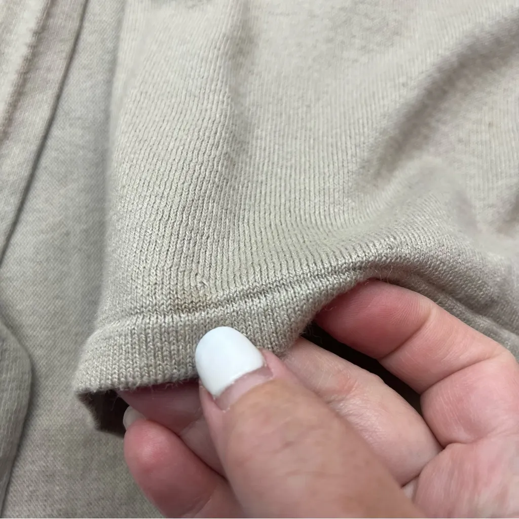 Peruvian Connection Open Front Cardigan Sweater‎ Tan Medium Long Sleeve *FLAWED - Image 5