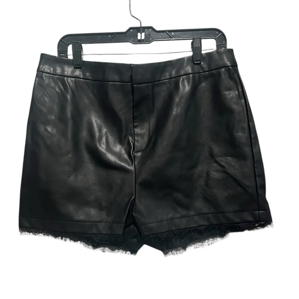 Superdown lisa Faux Leather
Shorts w/ Lace, Size XL, Black - Image 5