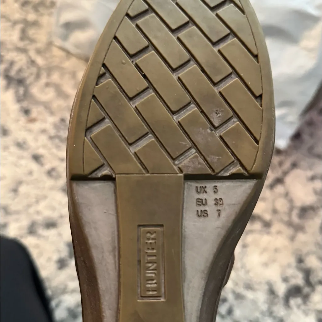 Hunter Verbier Lace Up Titanium Wedge Rain Boots - Image 8