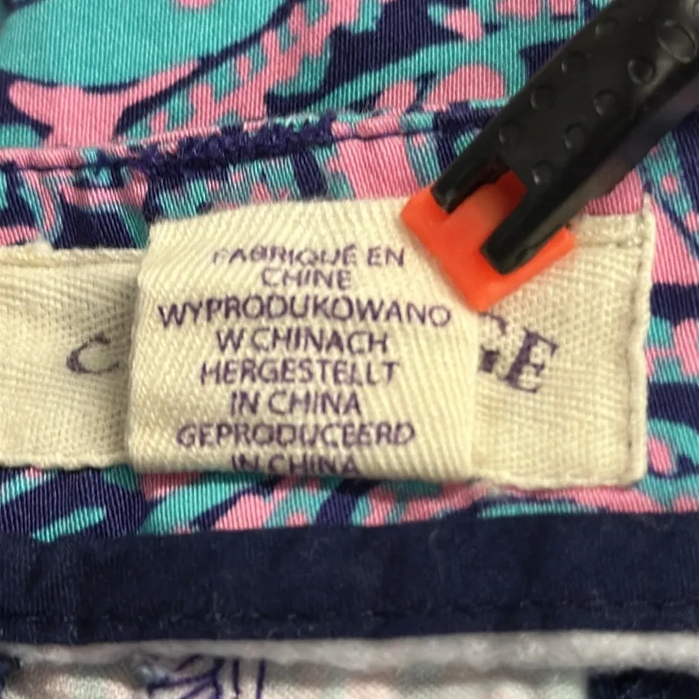 Cambridge Dry Goods Colorful Pink Blue Paisley Stretch Cotton Shorts Womens 6 - Image 13