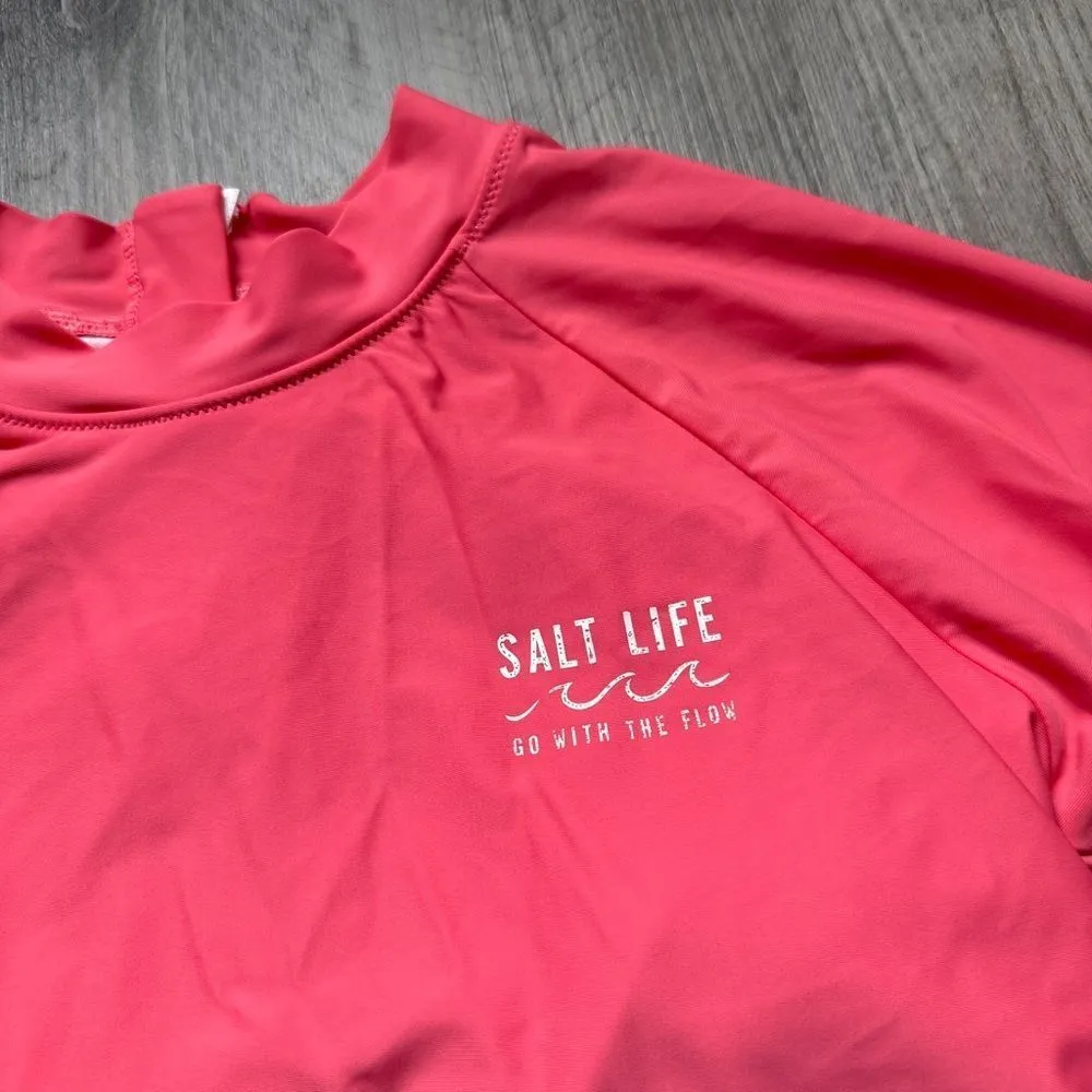 Salt Life Rash Guard Swim Top Cropped Long Sleeve Shirt - Image 3