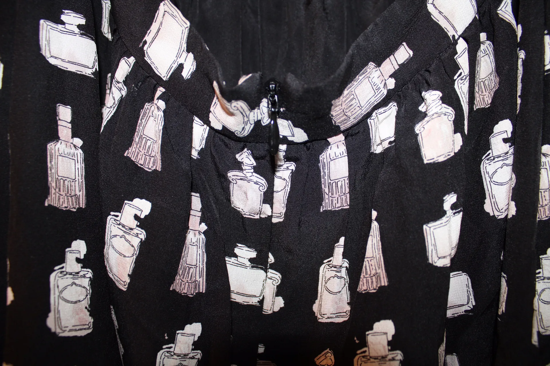 Silk Perfume Print Dress - Image 5