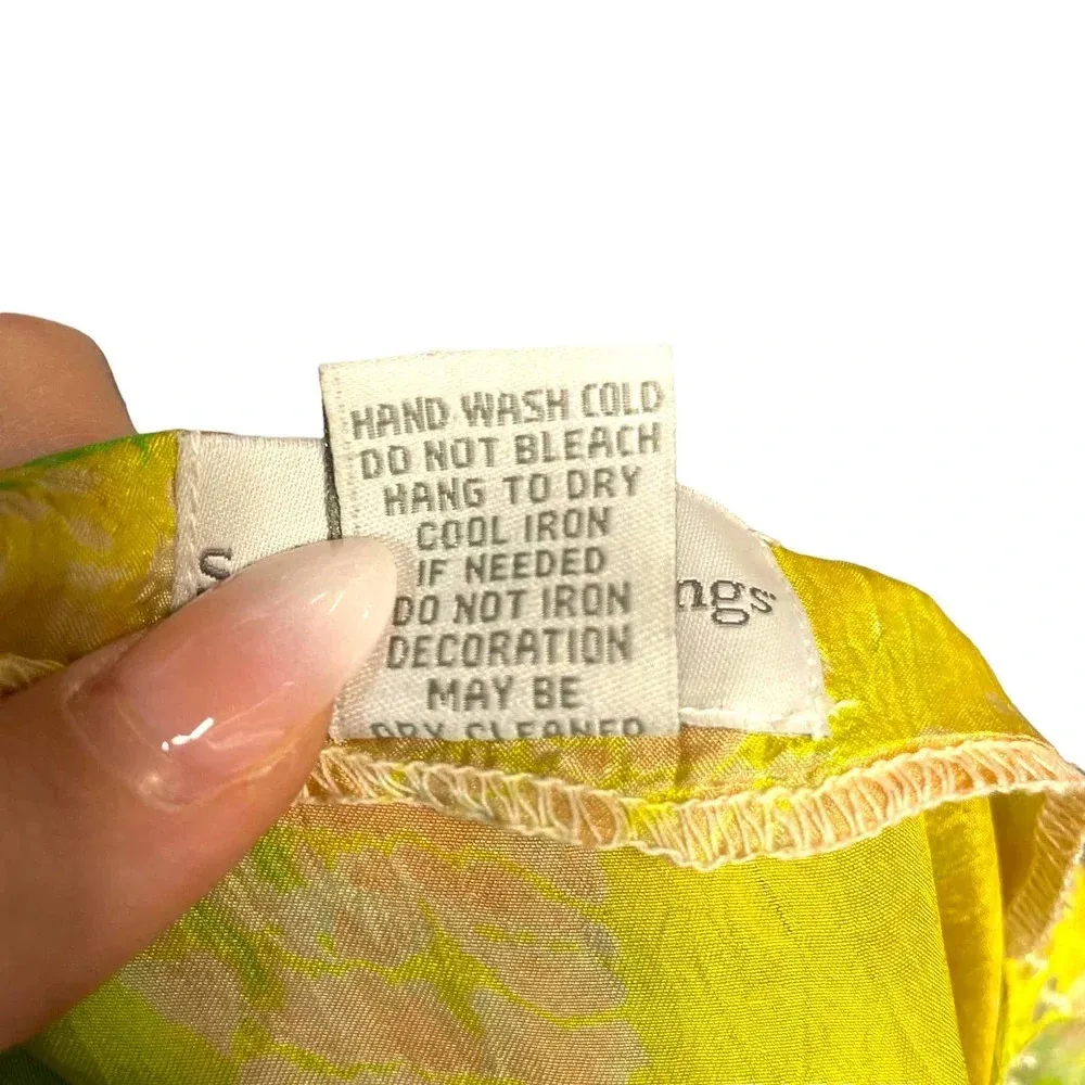 Soft Surroundings Silk Colorful Tie Dye Beaded Semi-Sheer Long Sleeve Maxi Dress - Image 7